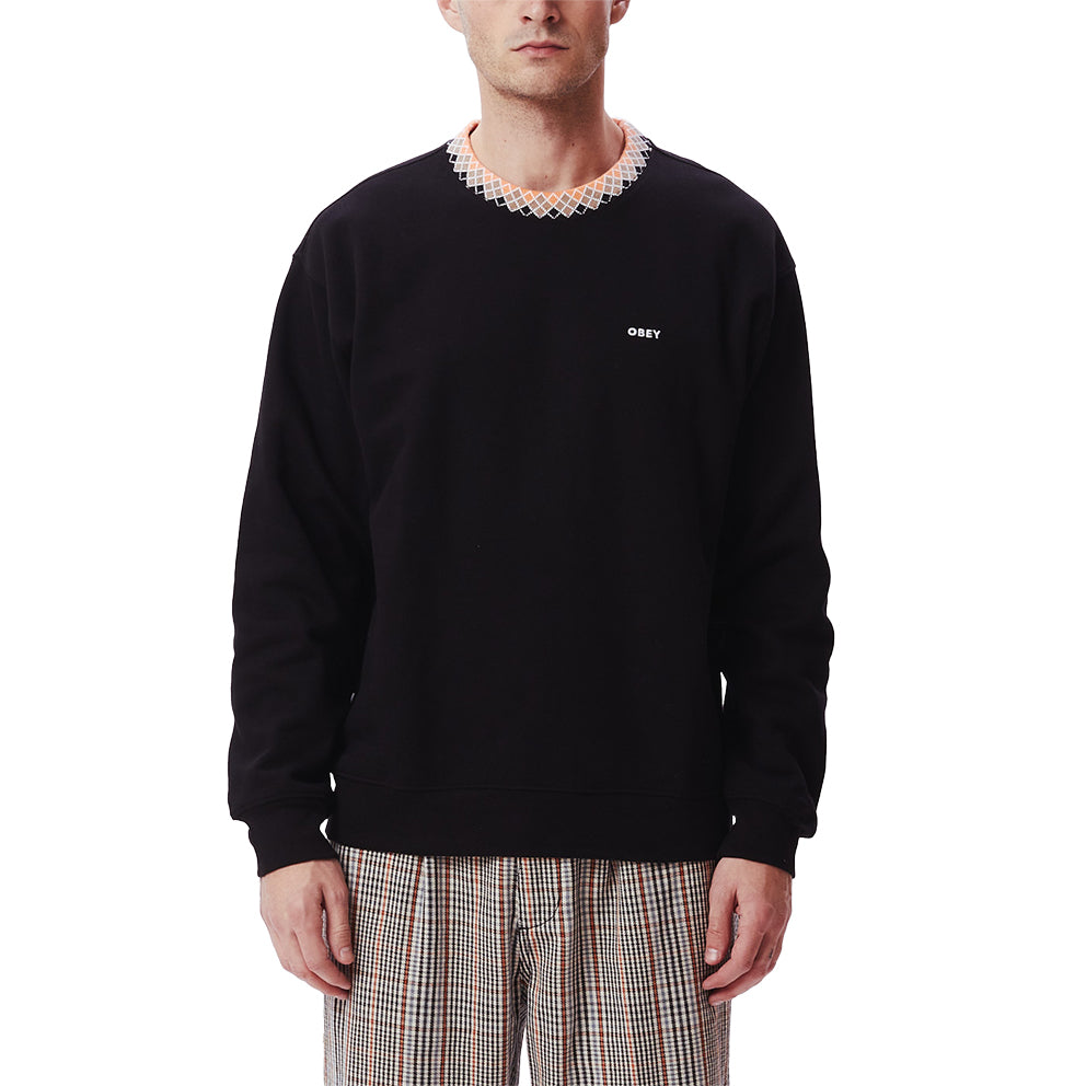 obey 112480098 verner argyle crew black