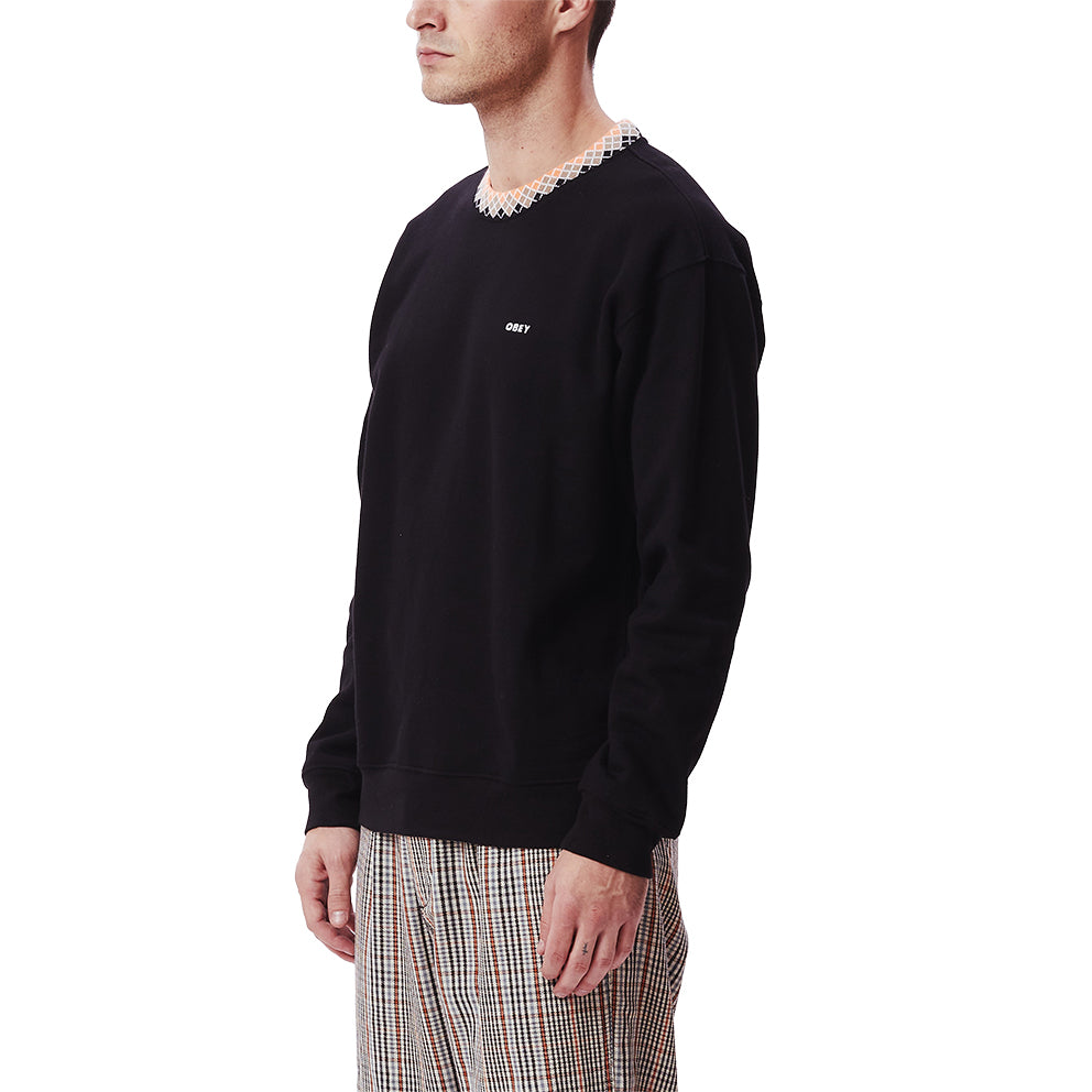 obey 112480098 verner argyle crew black