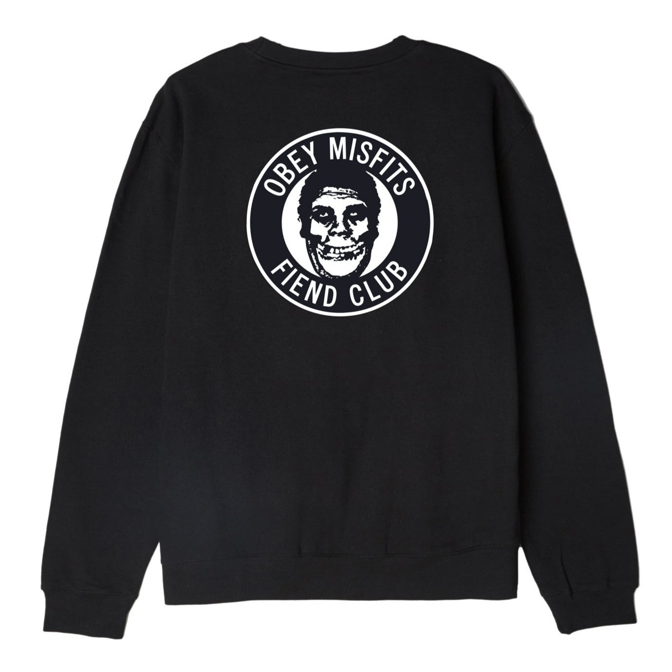 obey 114981767 misfits fiend club crewneck black