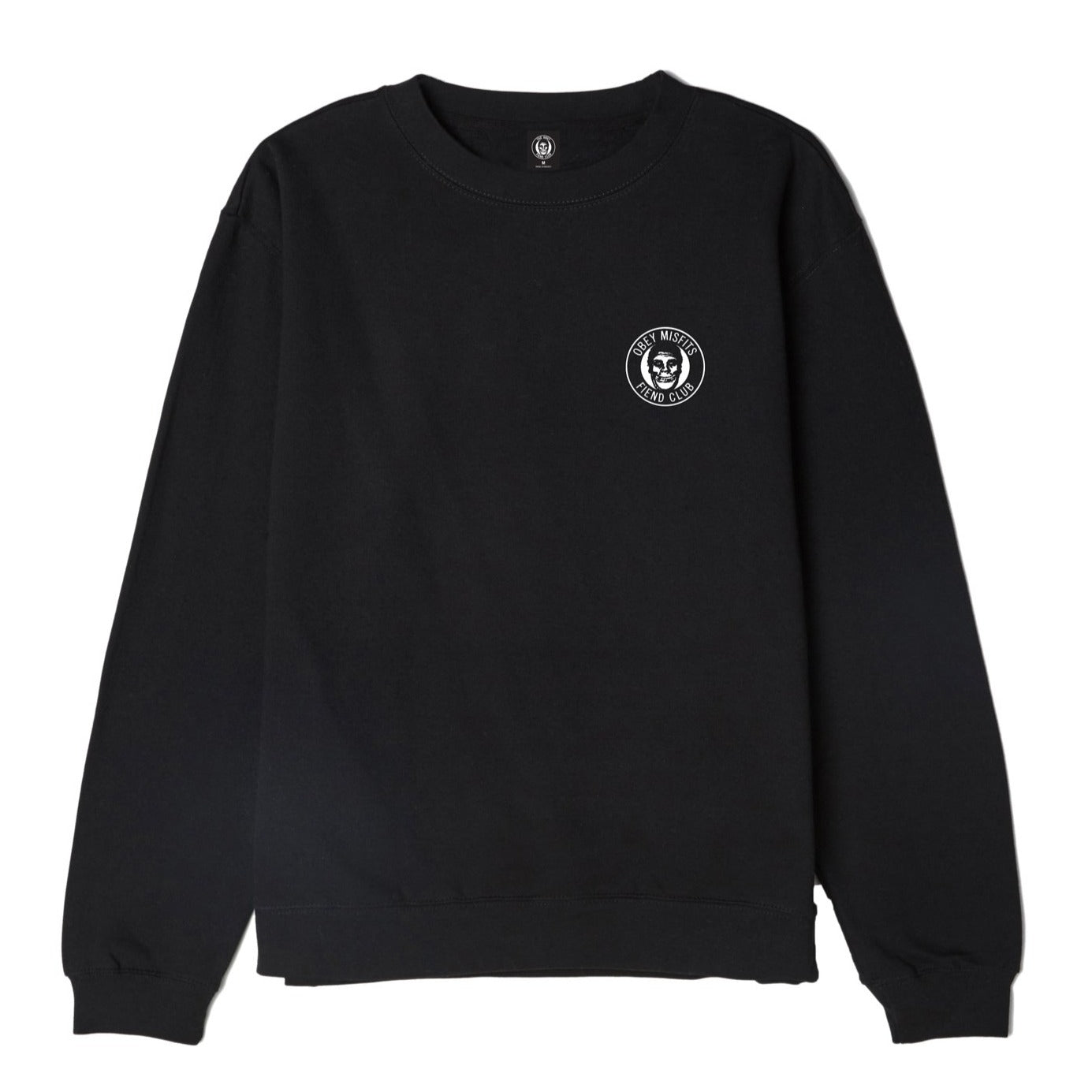 obey 114981767 misfits fiend club crewneck black