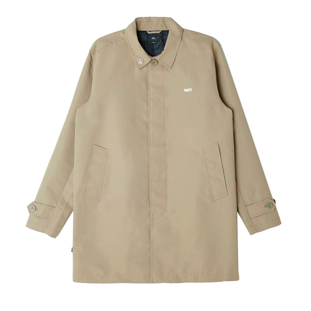 OBEY OBEY SNEAKY TRENCH COAT // TAN