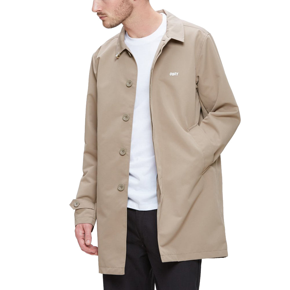 OBEY OBEY SNEAKY TRENCH COAT // TAN
