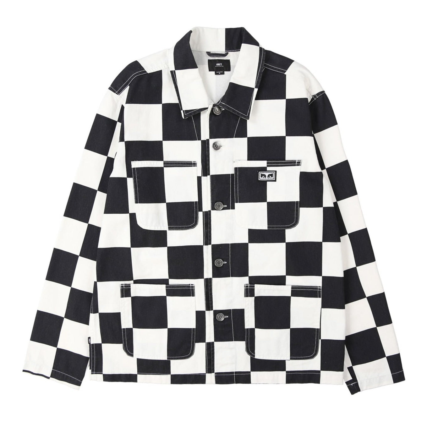 obey 121800351 hardwork labor jacket checker