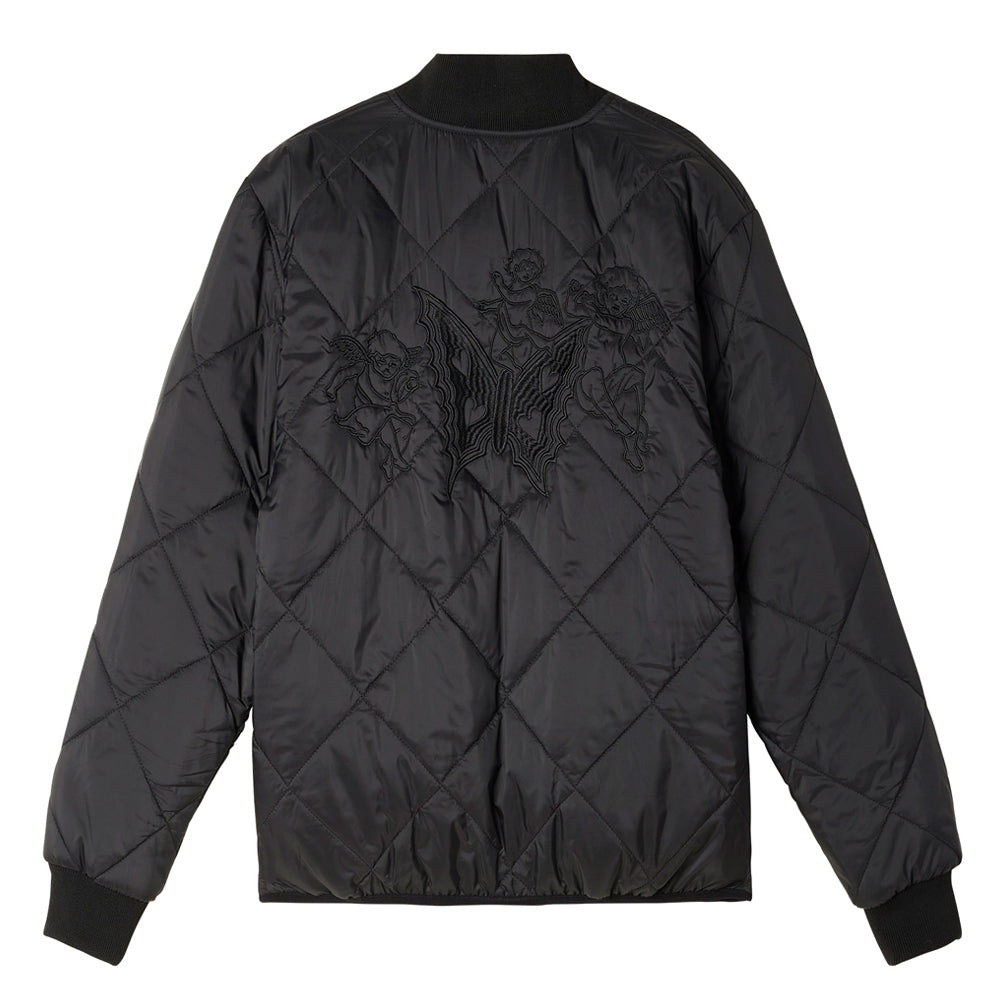 obey 121800509 brux quilted jacket black