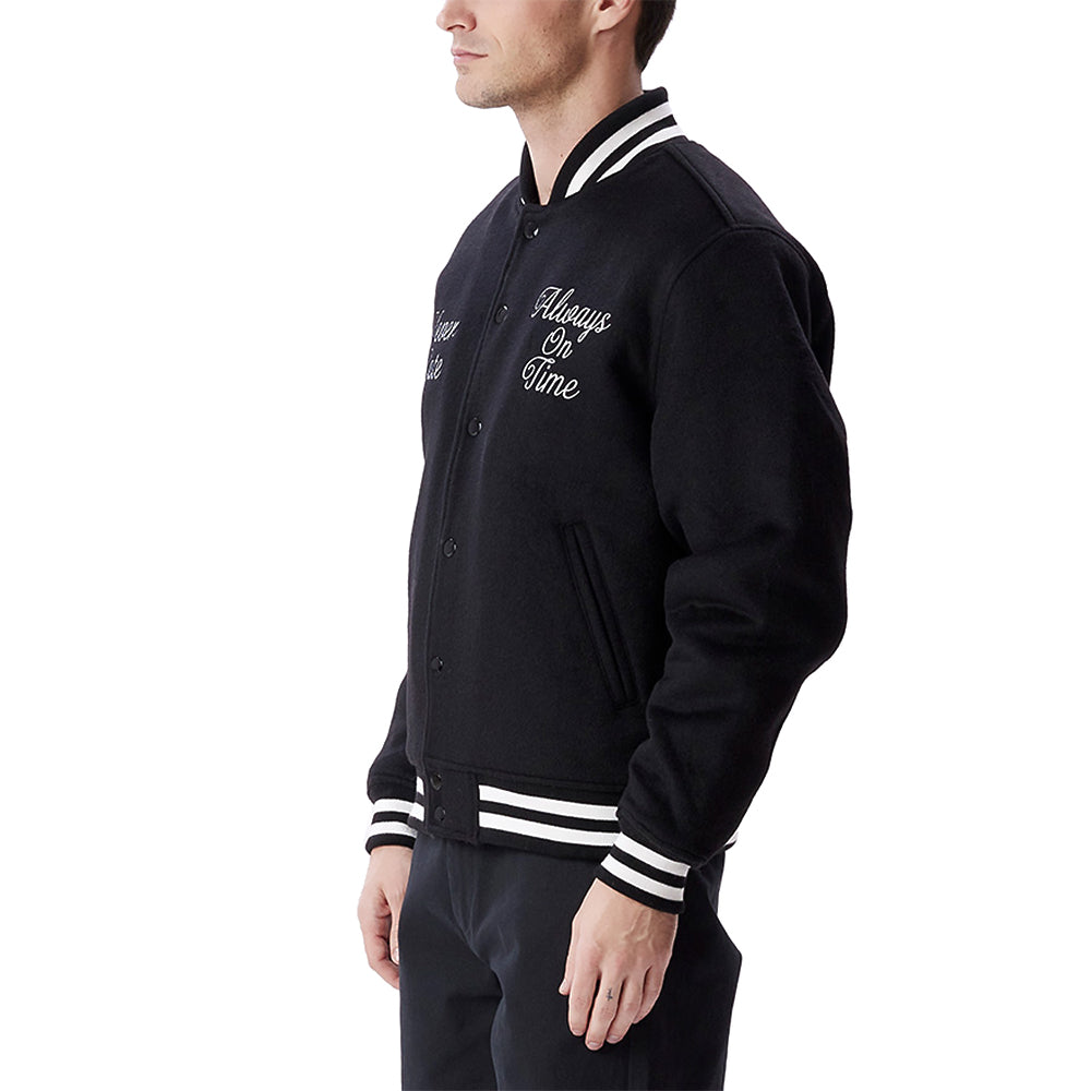 obey 121800520 time varsity jacket blk black