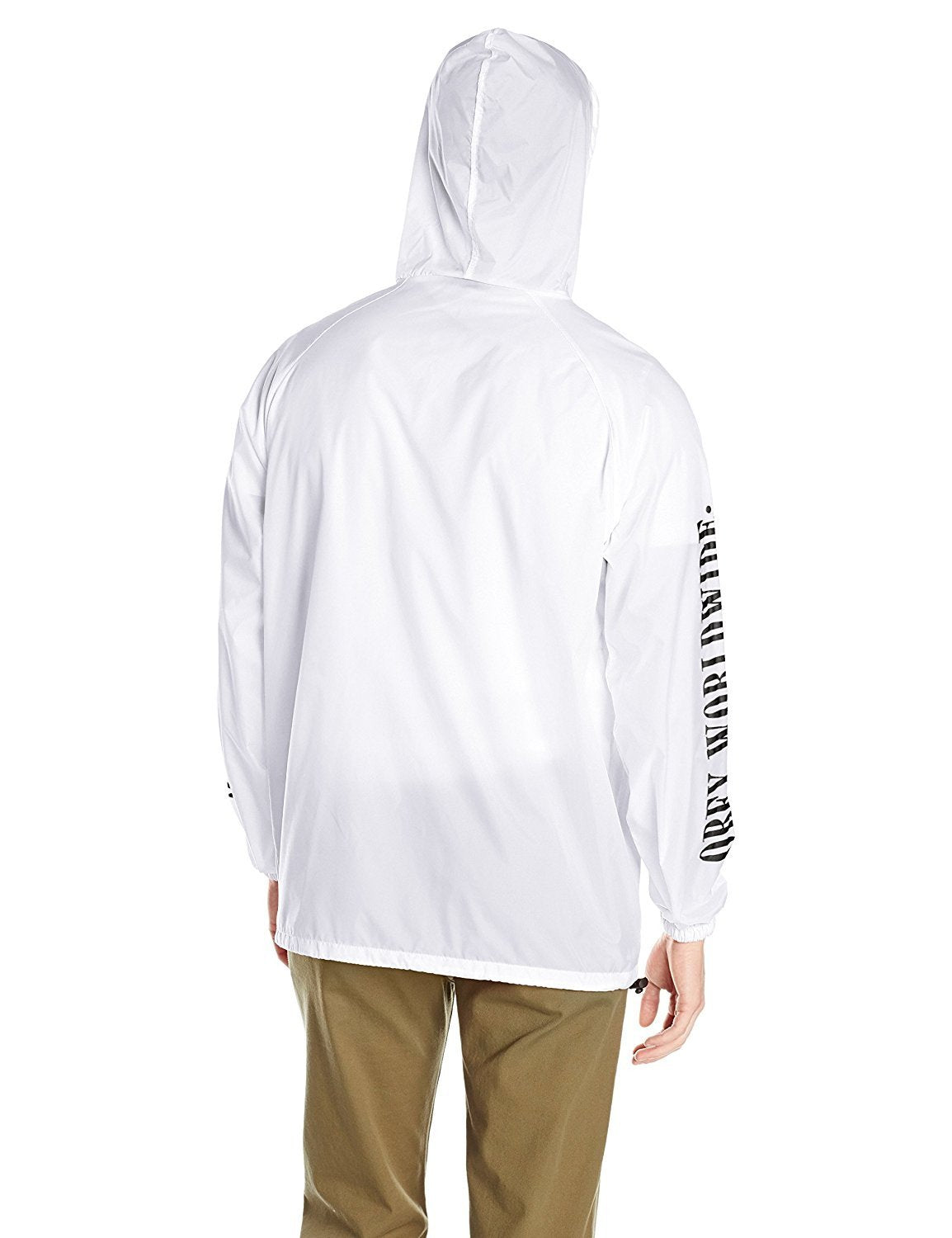 obey 126261517 new times worldwide anorak pullover hood white