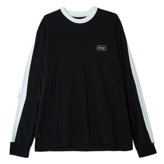 obey 131030076 borstal box long sleeve tee black