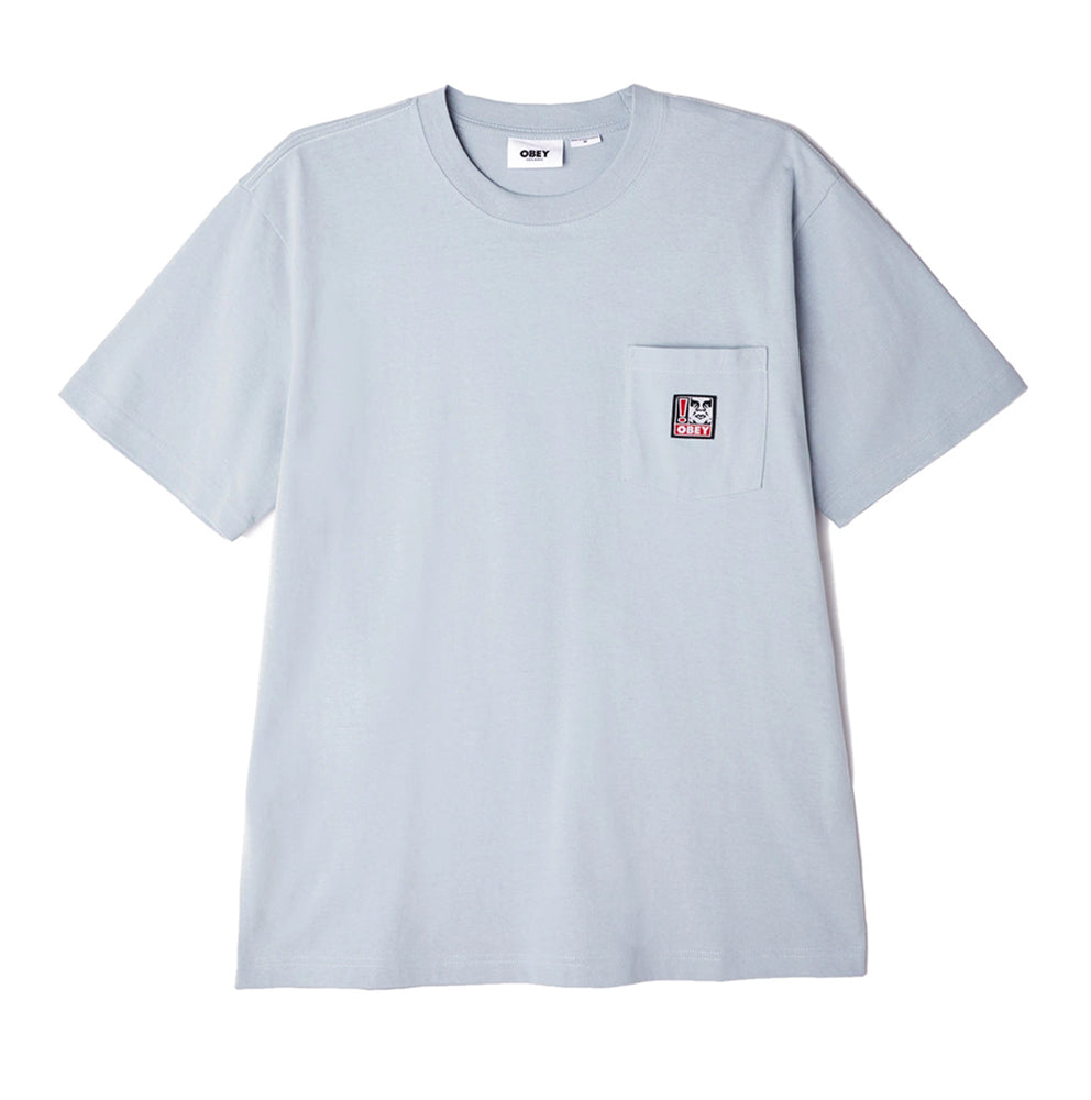 OBEY OBEY POINT ORGANIC POCKET TEE SS // GOOD GREY
