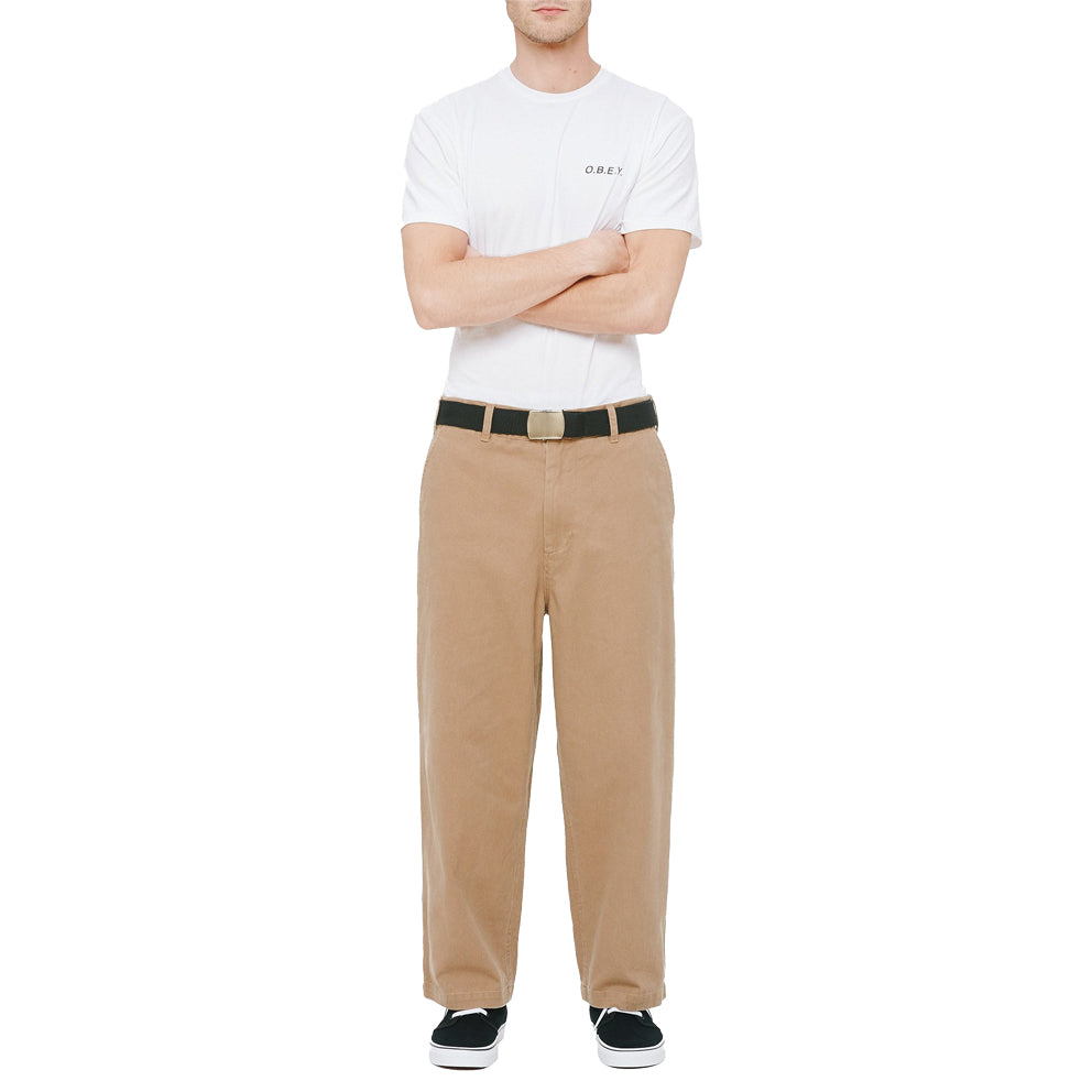 obey 142020099 loiter big fits pants khaki