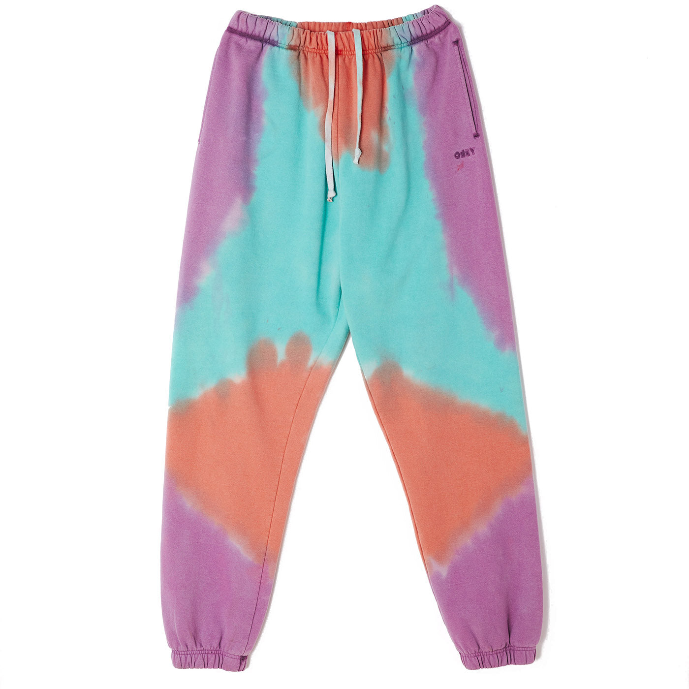 obey 142030034 sustainable tie dye sweatpant purple nitro multi
