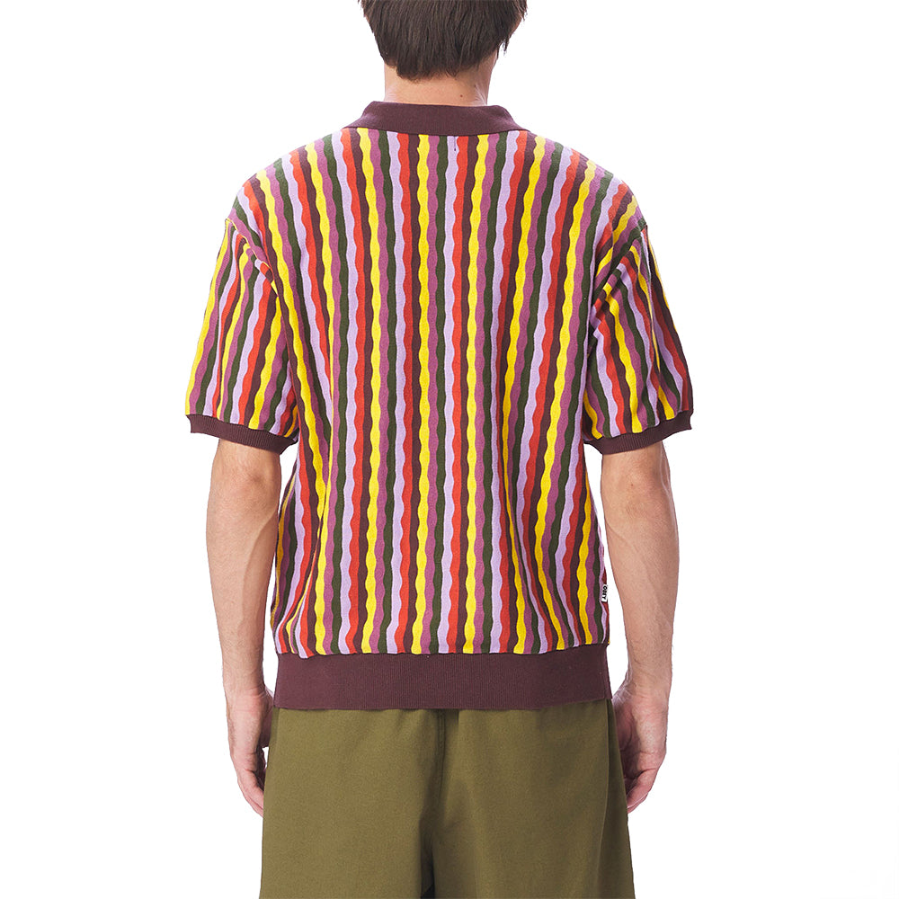 OBEY OBEY SURFACE POLO SWEATER SS // SEPIA MULTI