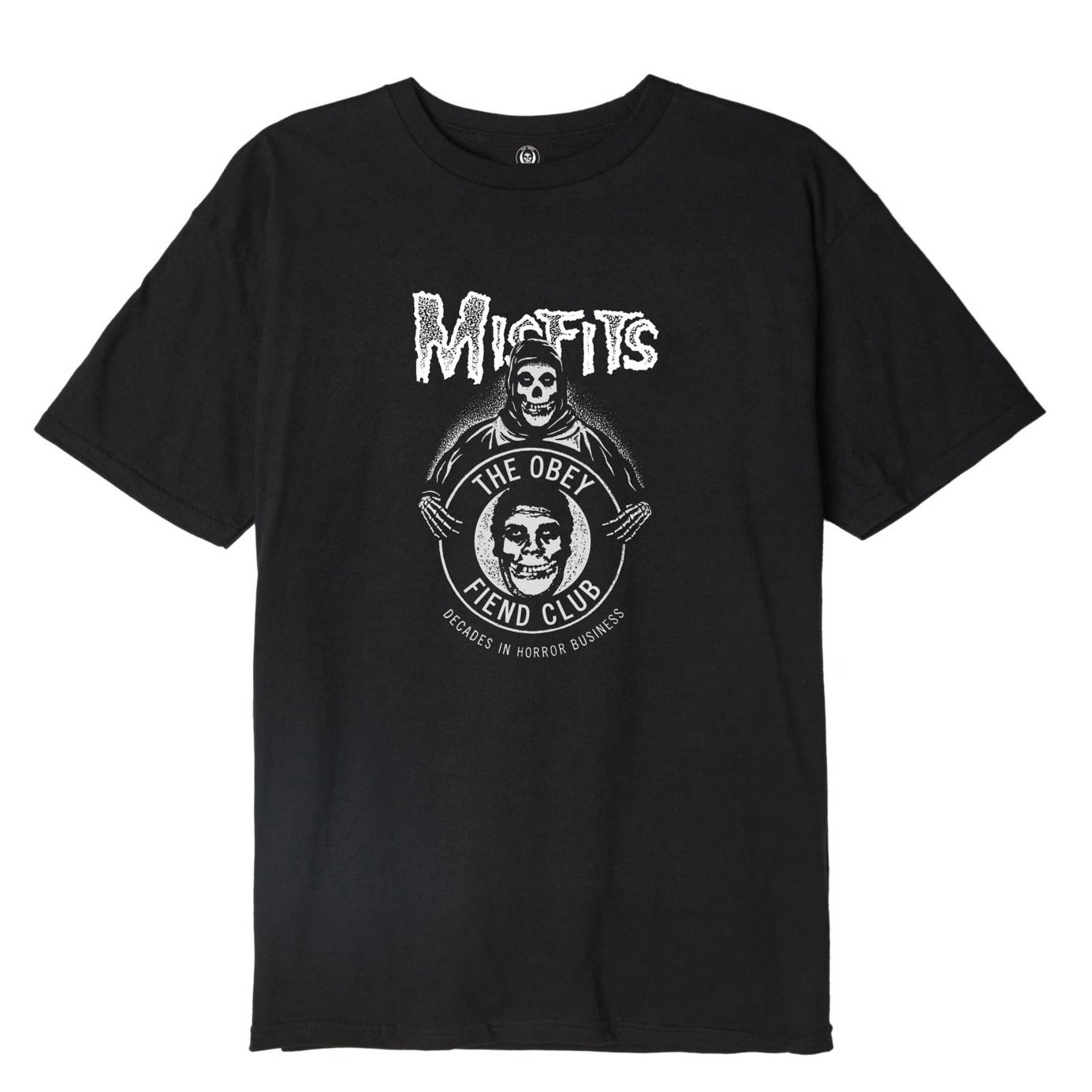 obey 163081761 misfits decades of horror basic tee black