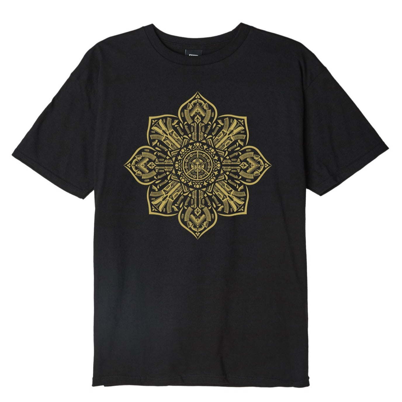 OBEY OBEY GUN MANDALA BASIC T-SHIRT // BLACK