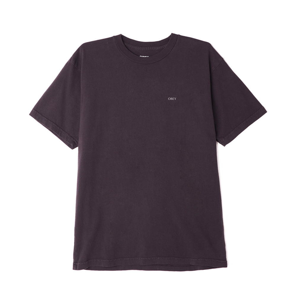 OBEY OBEY MICRO NOVEL TEE // PIGMENT FADED BLACK
