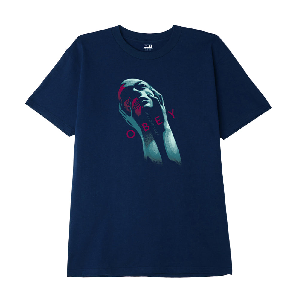 OBEY OBEY ATMOSPHERIC ISOLATION TEE // NAVY