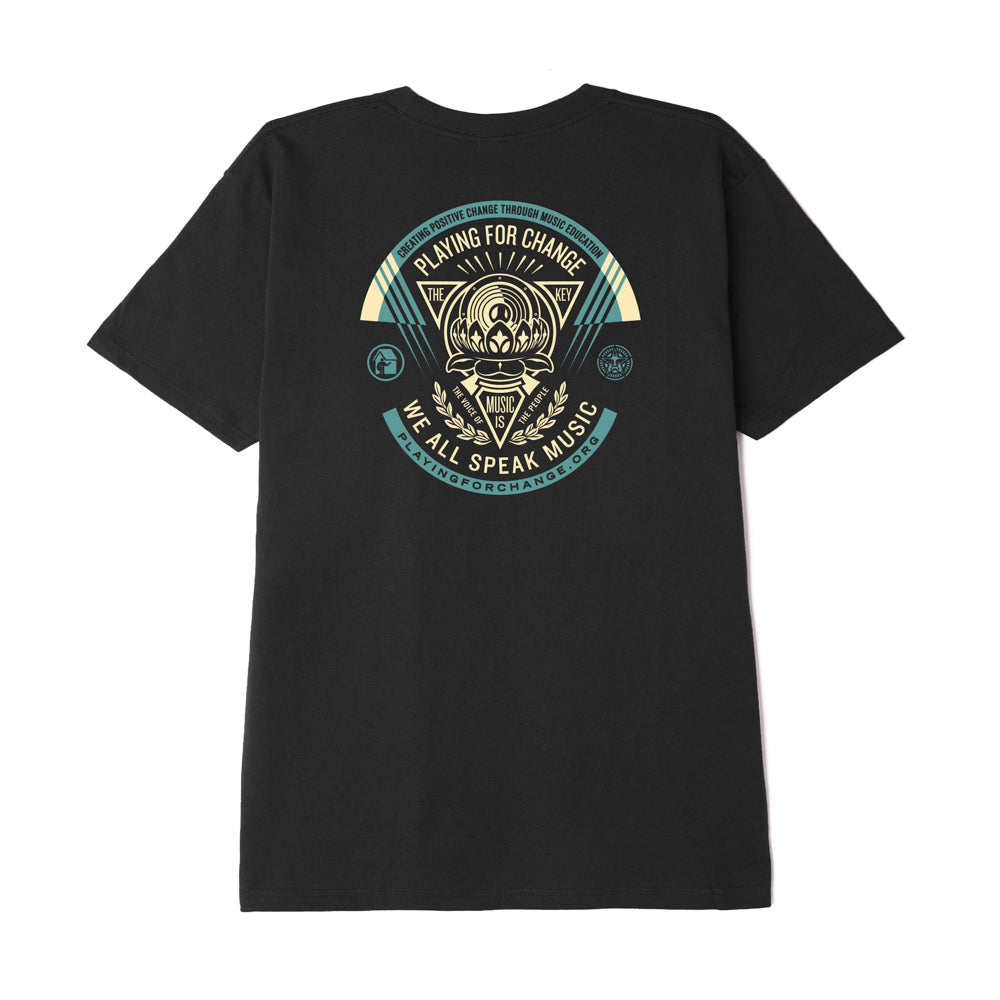 OBEY OBEY PLAYING FOR CHANGE TEE // BLACK