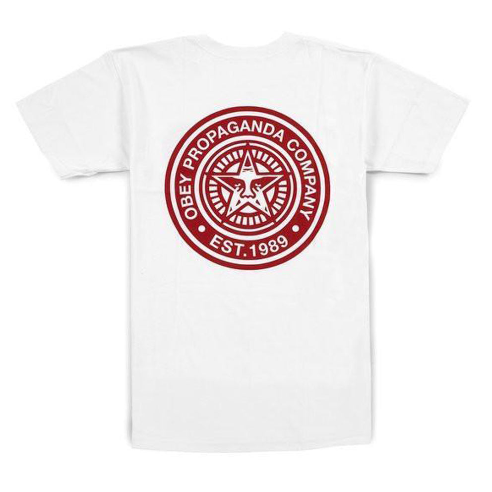 OBEY OBEY PROPAGANDA COMPANY TEE // WHITE