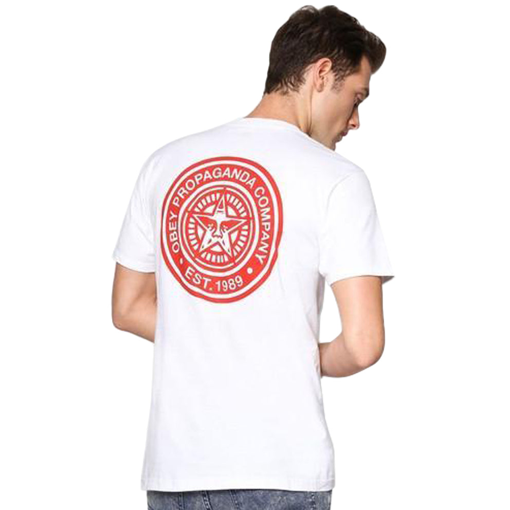 OBEY OBEY PROPAGANDA COMPANY TEE // WHITE
