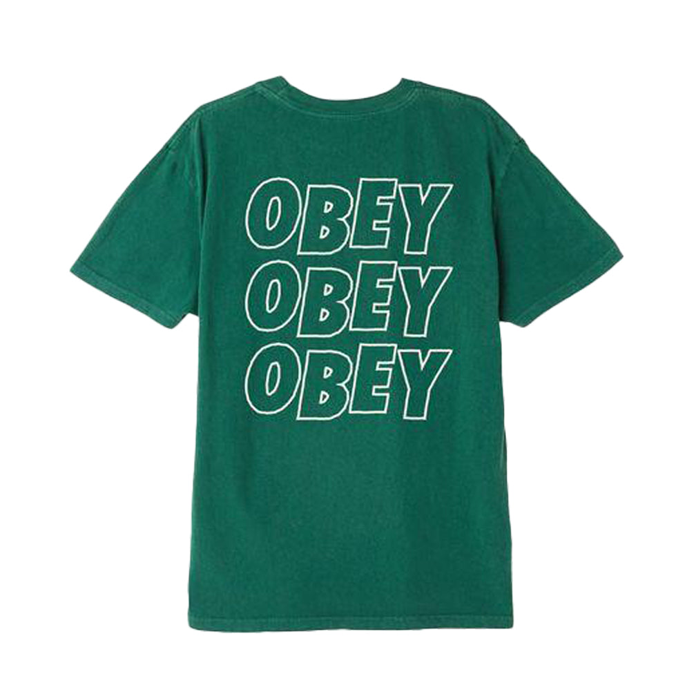 OBEY OBEY JUMBLE LO-FI PIGMENT TEE // DUSTY TEAL BLUE