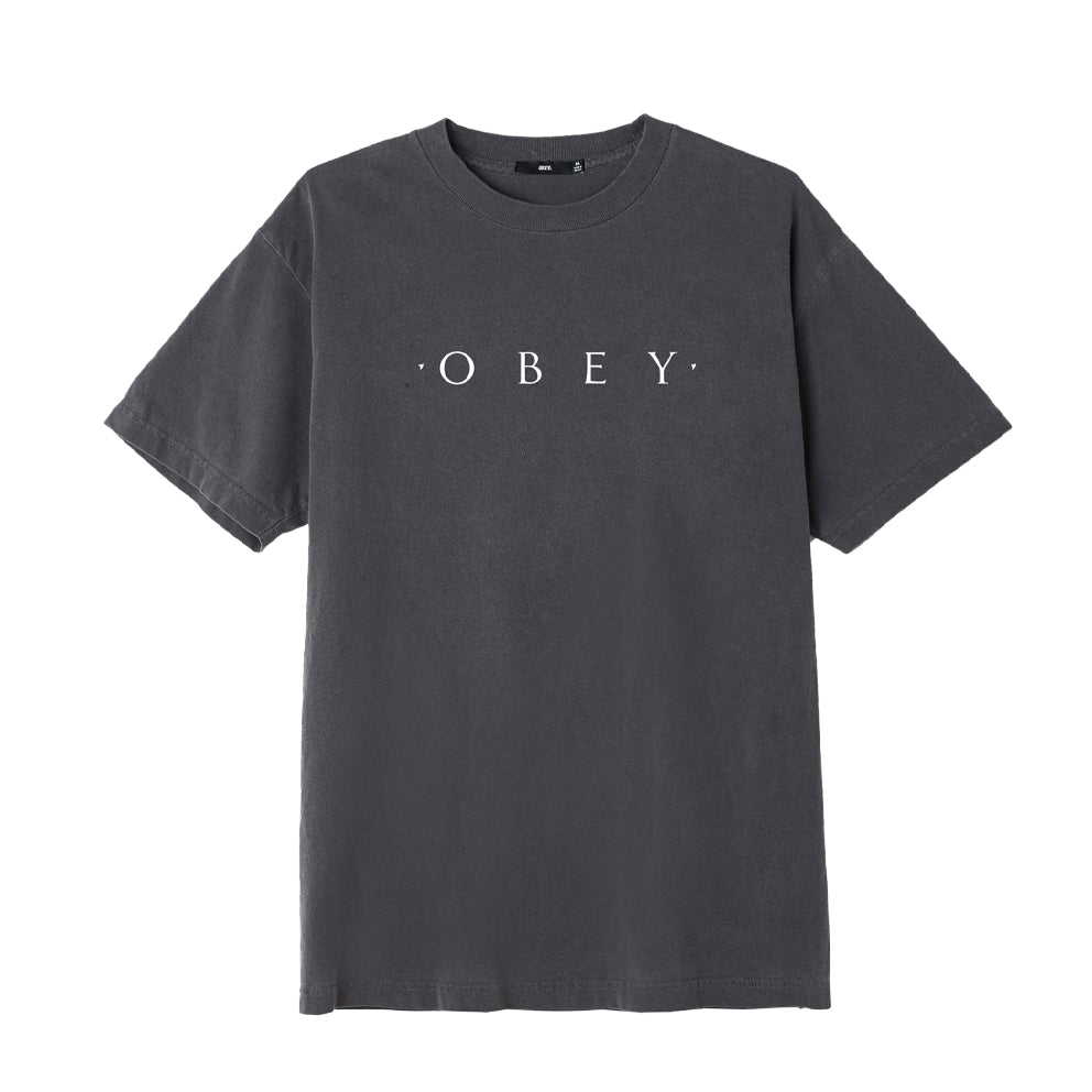 OBEY OBEY NOVEL OBEY BASIC PIGMENT TEE // DUSTY BLACK