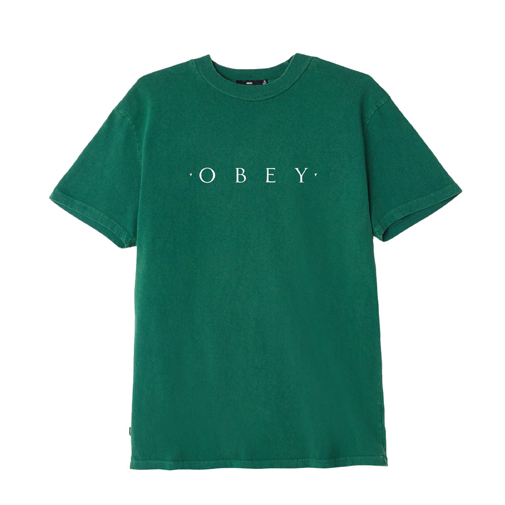 OBEY OBEY NOVEL OBEY BASIC PIGMENT TEE // DUSTY FOREST