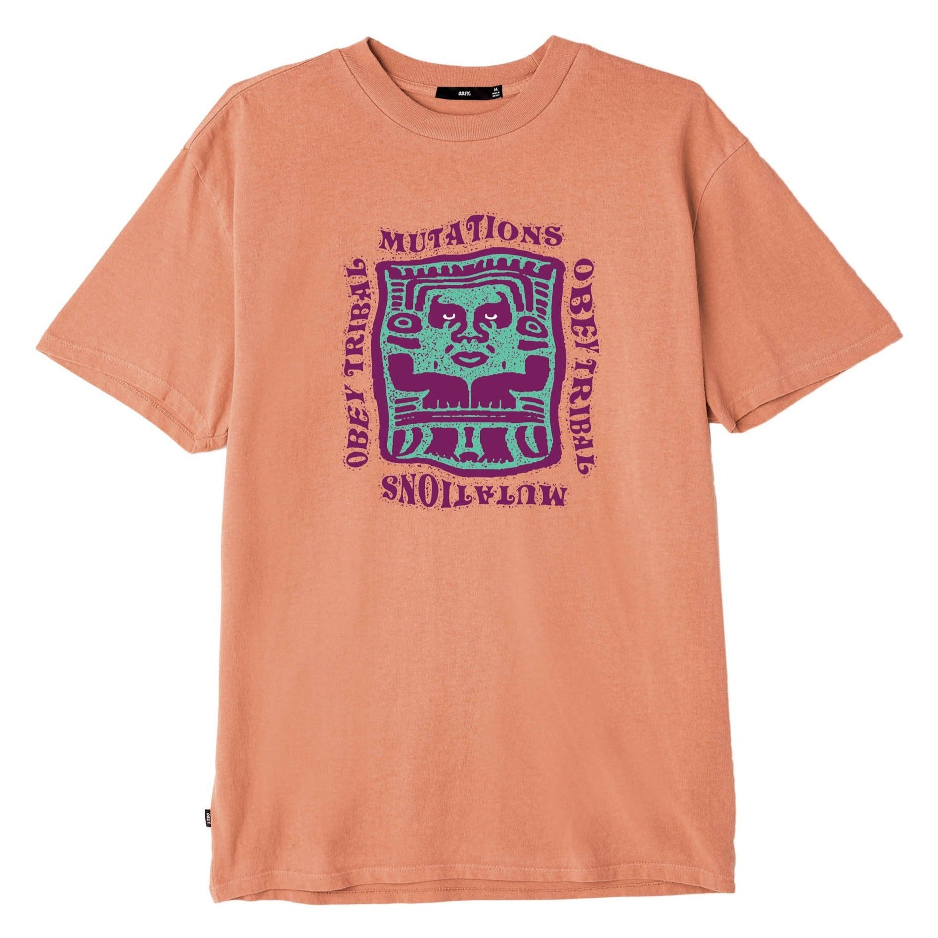 obey 166721897 mutations tee dusty raw terracotta