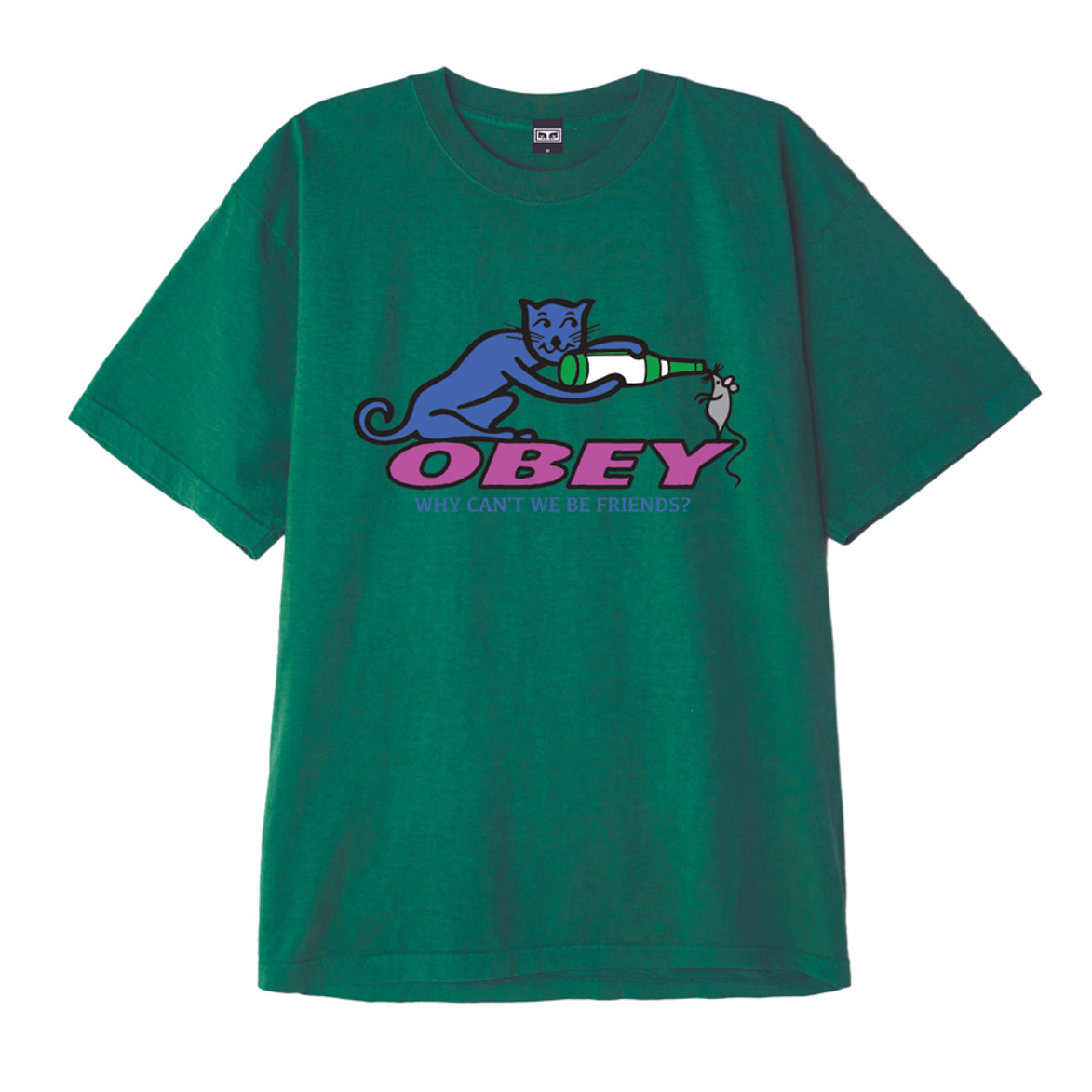 obey 166912208 why cant we be friends t shirt bright jade