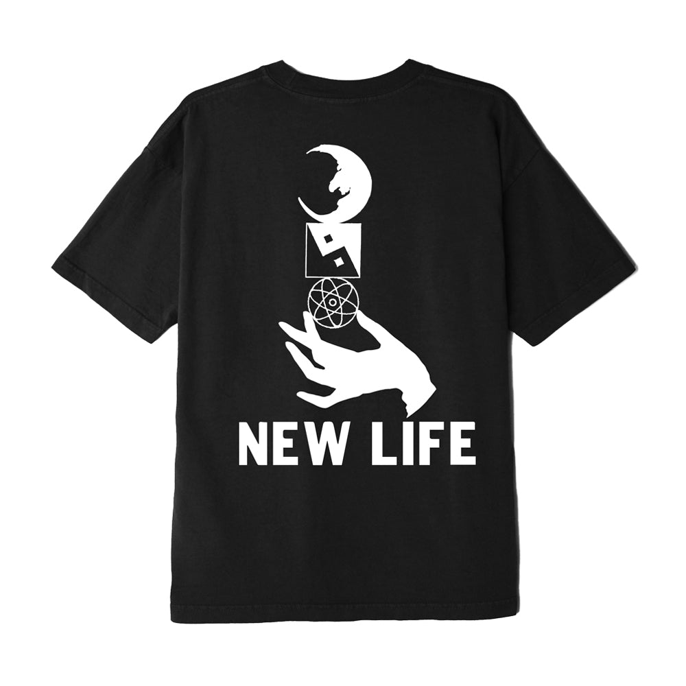 OBEY OBEY NEW LIFE TEE // OFF BLACK