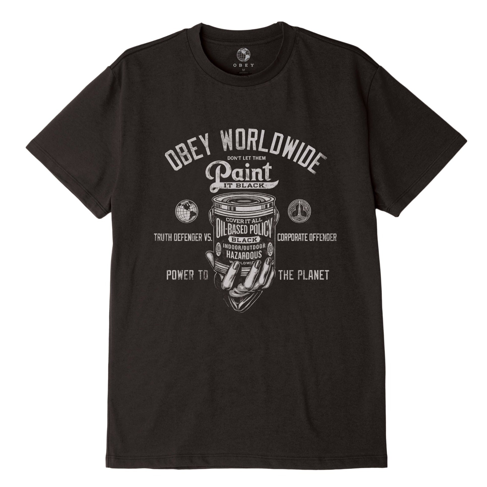 obey 167292003 dont let them paint it black tee black