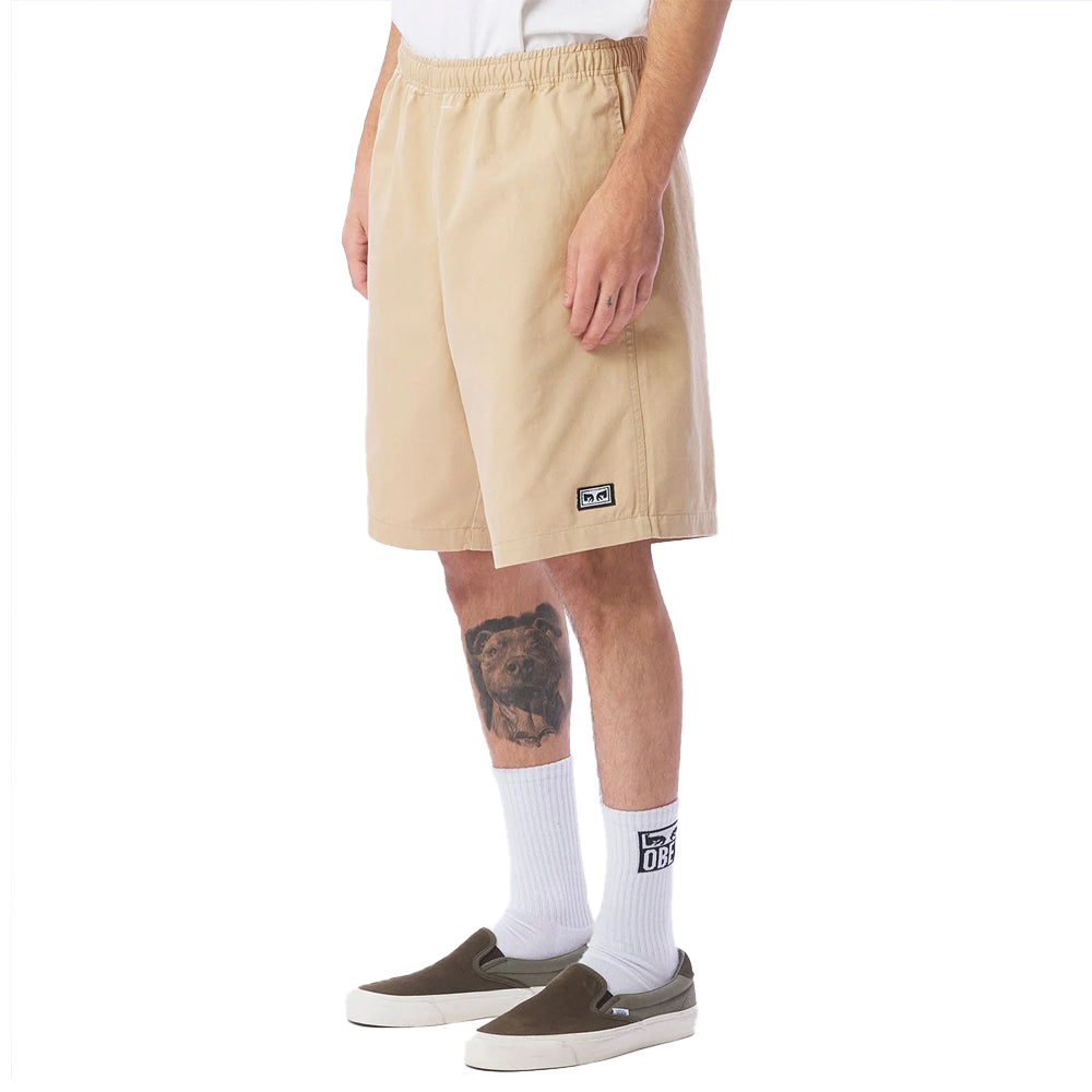obey 172120078 easy relaxed twill short irish cream