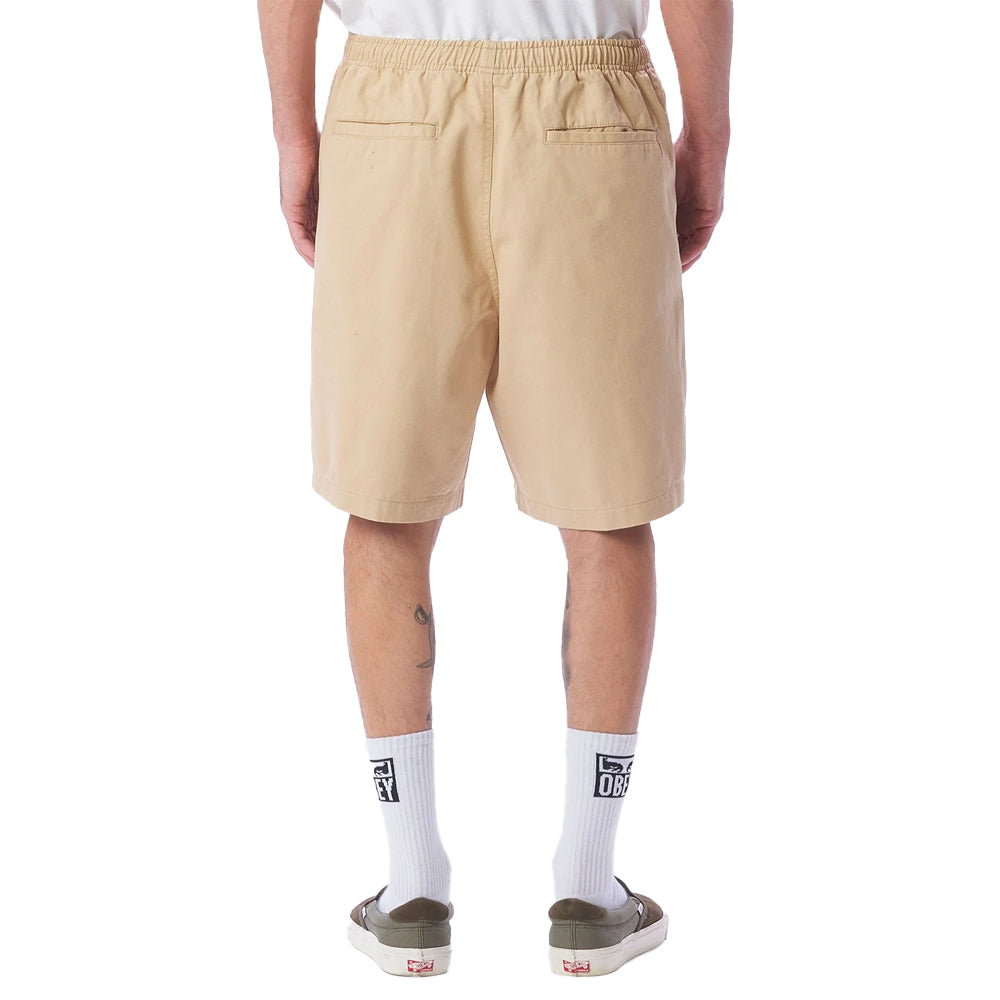 obey 172120078 easy relaxed twill short irish cream