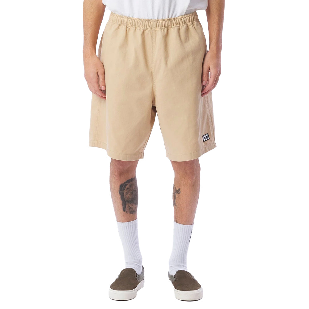obey 172120078 easy relaxed twill short irish cream
