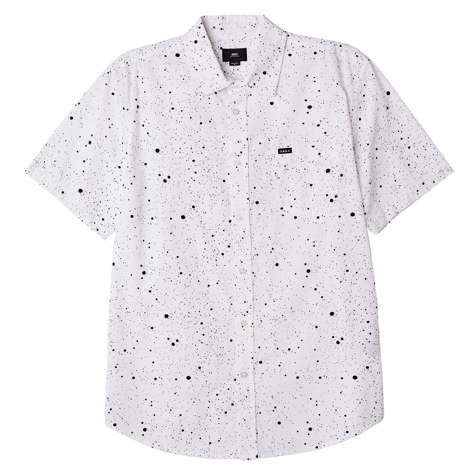 obey 181210242 hanover woven shirt white multi