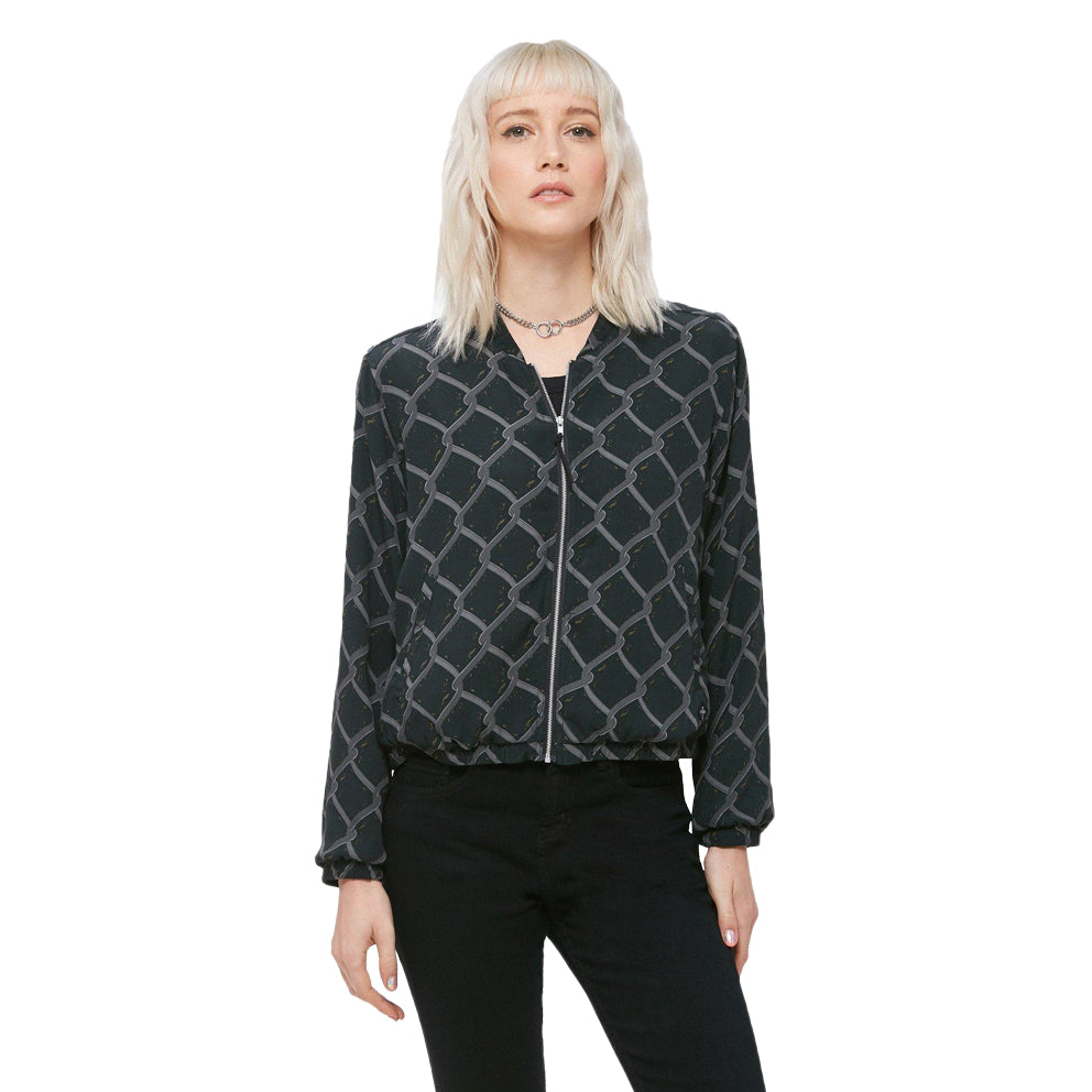 obey 221160014 debbie harry c train jacket black multi