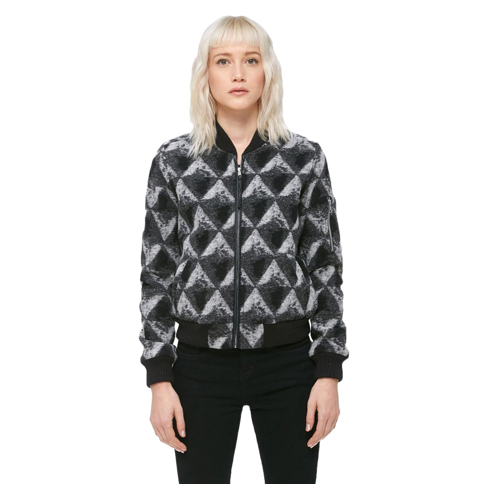 obey 221800199 debbie harry bowery bomber jacket black multi