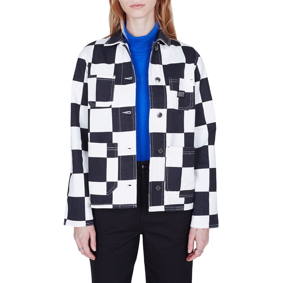 obey 221800257 bishop jacket checker