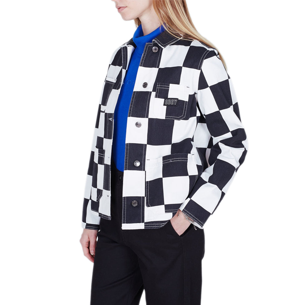 obey 221800257 bishop jacket checker