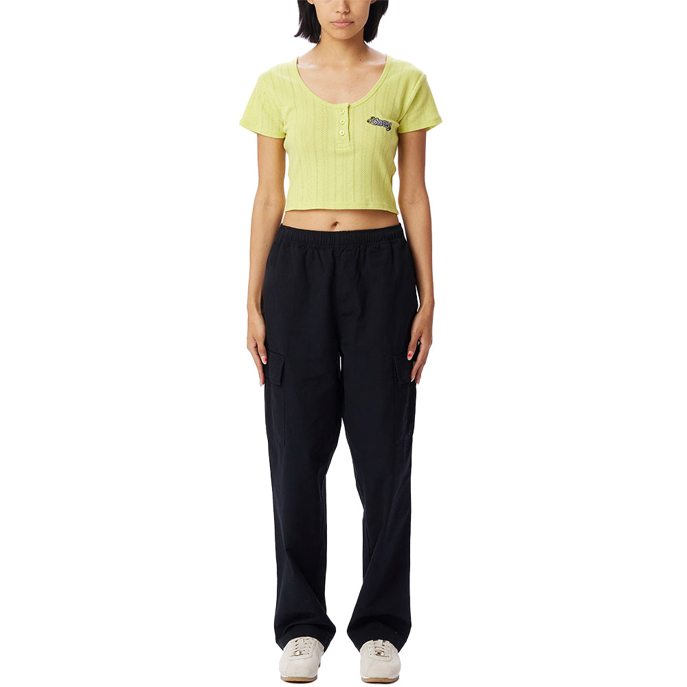 obey 231080150 alina baby placket tee ss celery juice