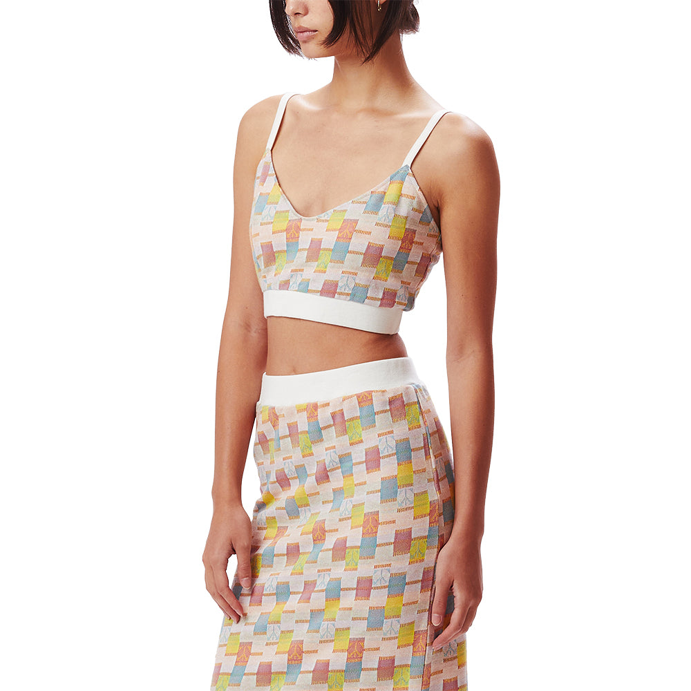 OBEY OBEY ADELIE JACQUARD BRA TOP // UNBLEACHED MULTI