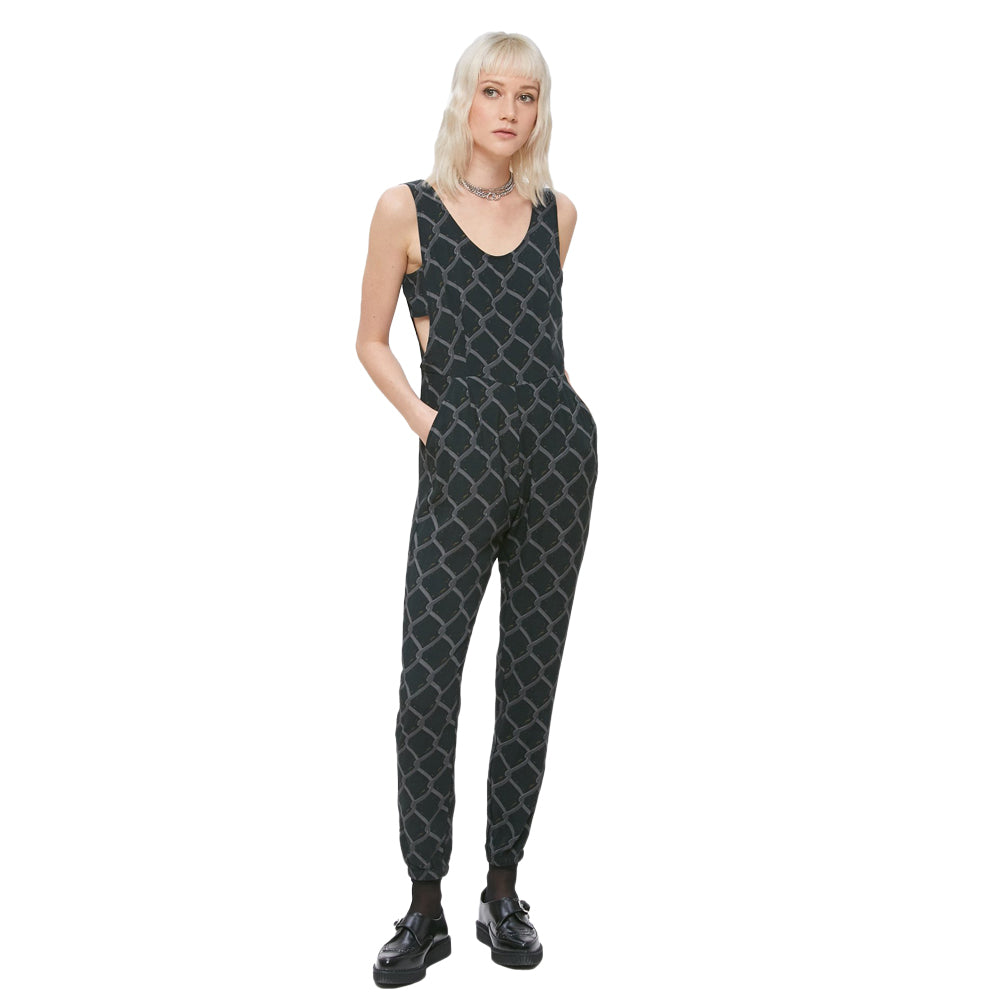 obey 242020028 debbie harry c train romper black multi