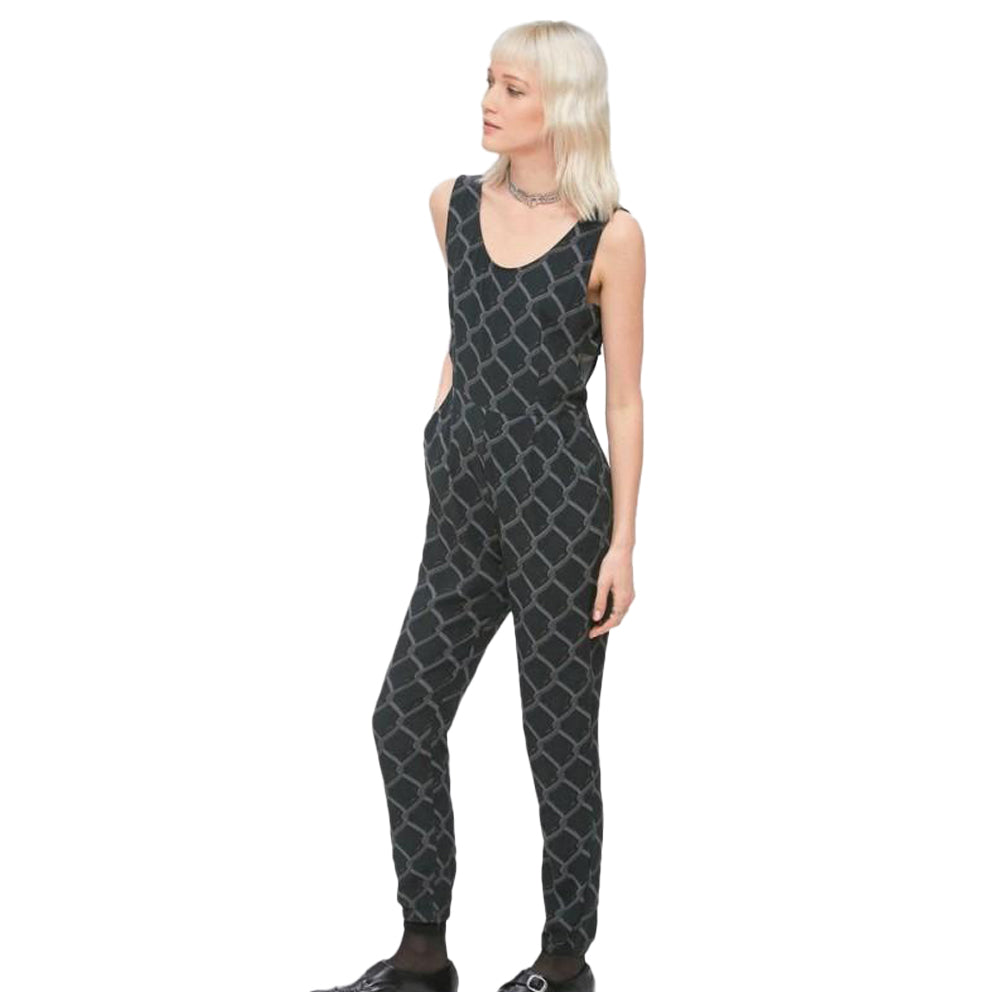 obey 242020028 debbie harry c train romper black multi