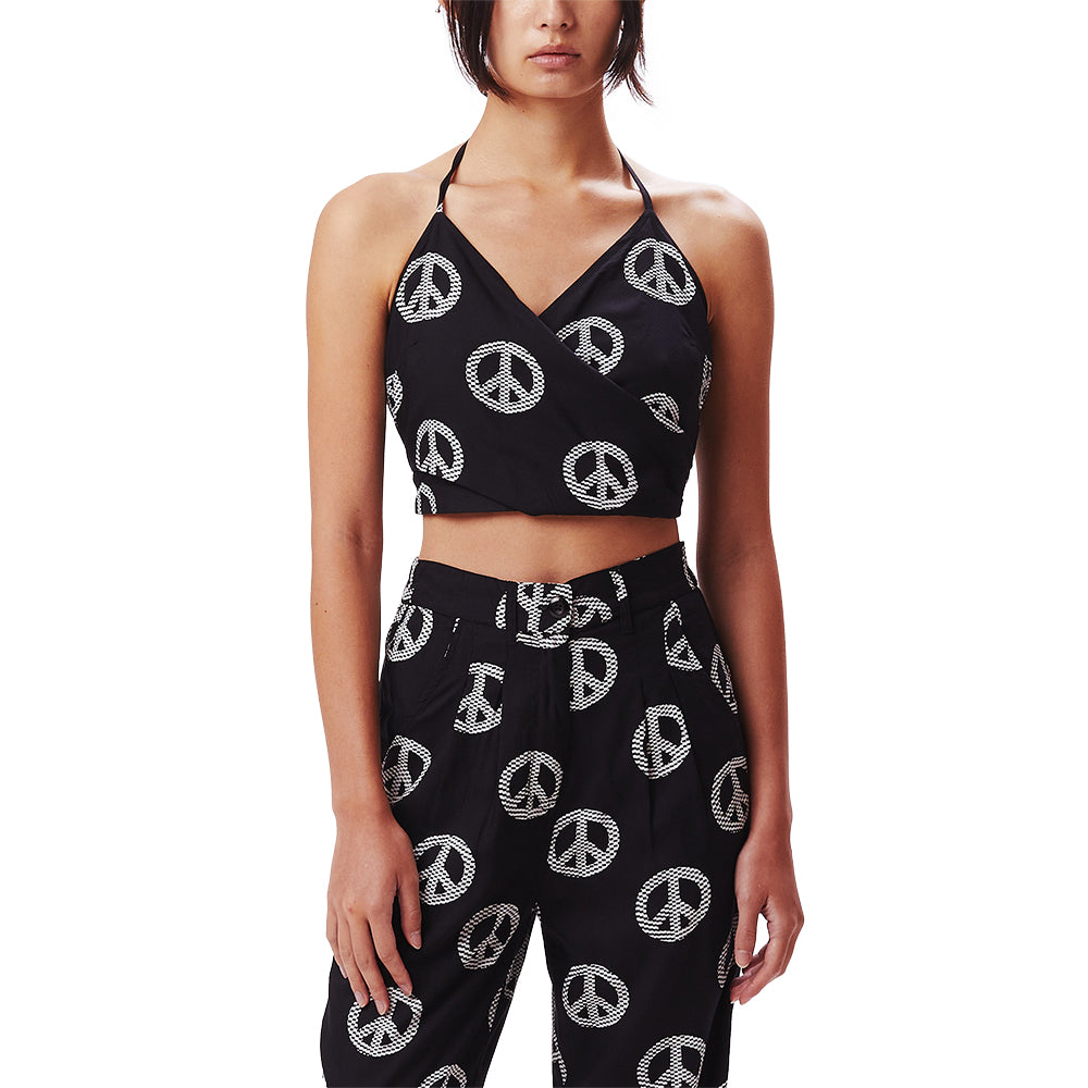obey 284050025 peaceful halter top black