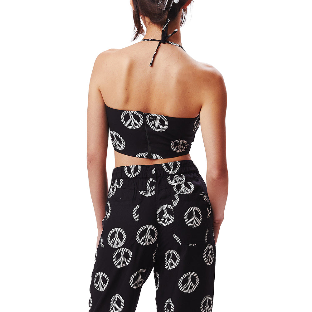 obey 284050025 peaceful halter top black