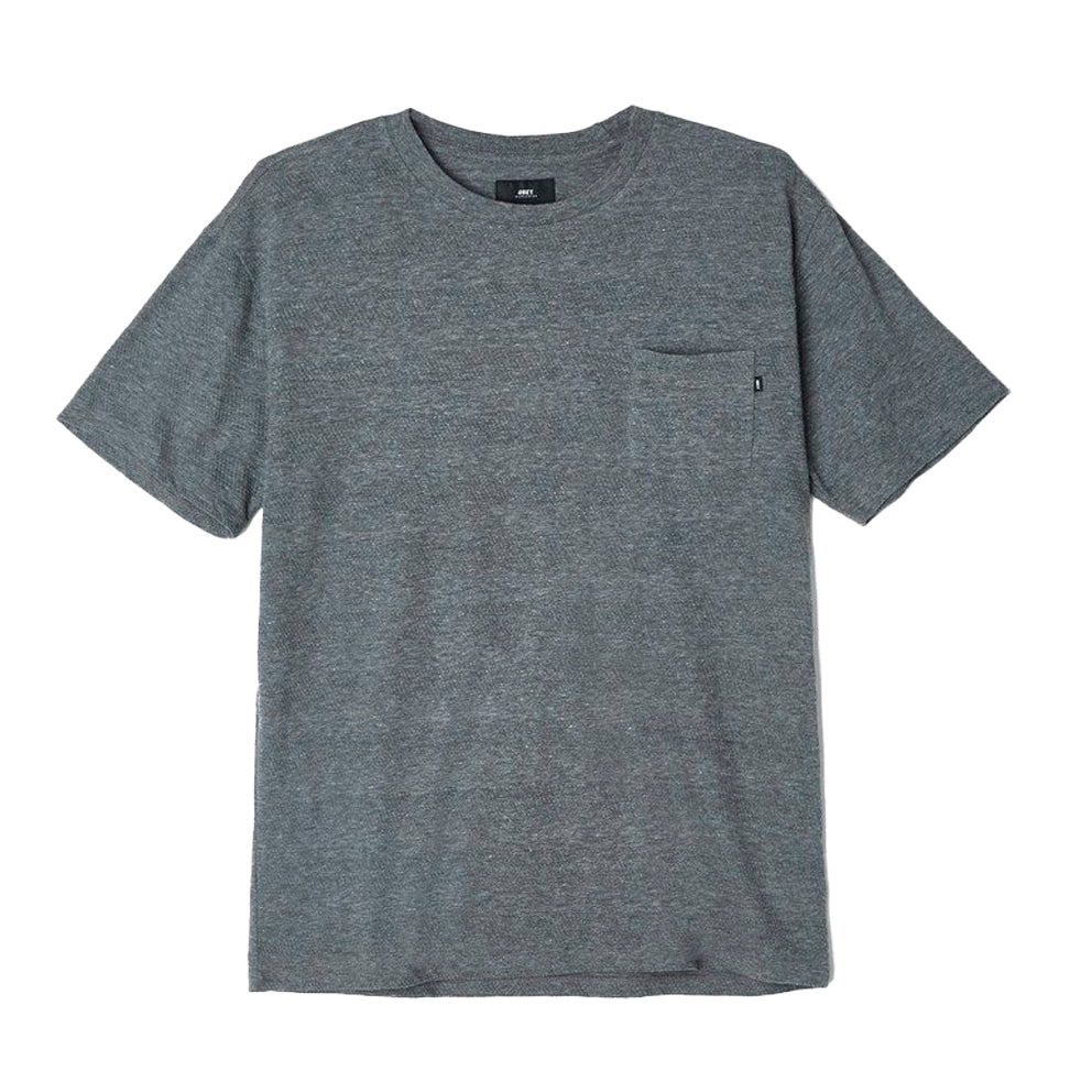 obey 131080127 palermo pocket tee heather grey