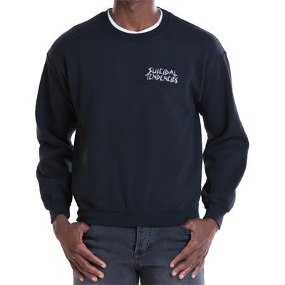OBEY OBEY X SUICIDAL FLIP CAP SKULL PULLOVER // NAVY