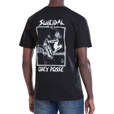OBEY OBEY X SUICIDAL TENDENCIES POOL SKATER TEE // BLACK