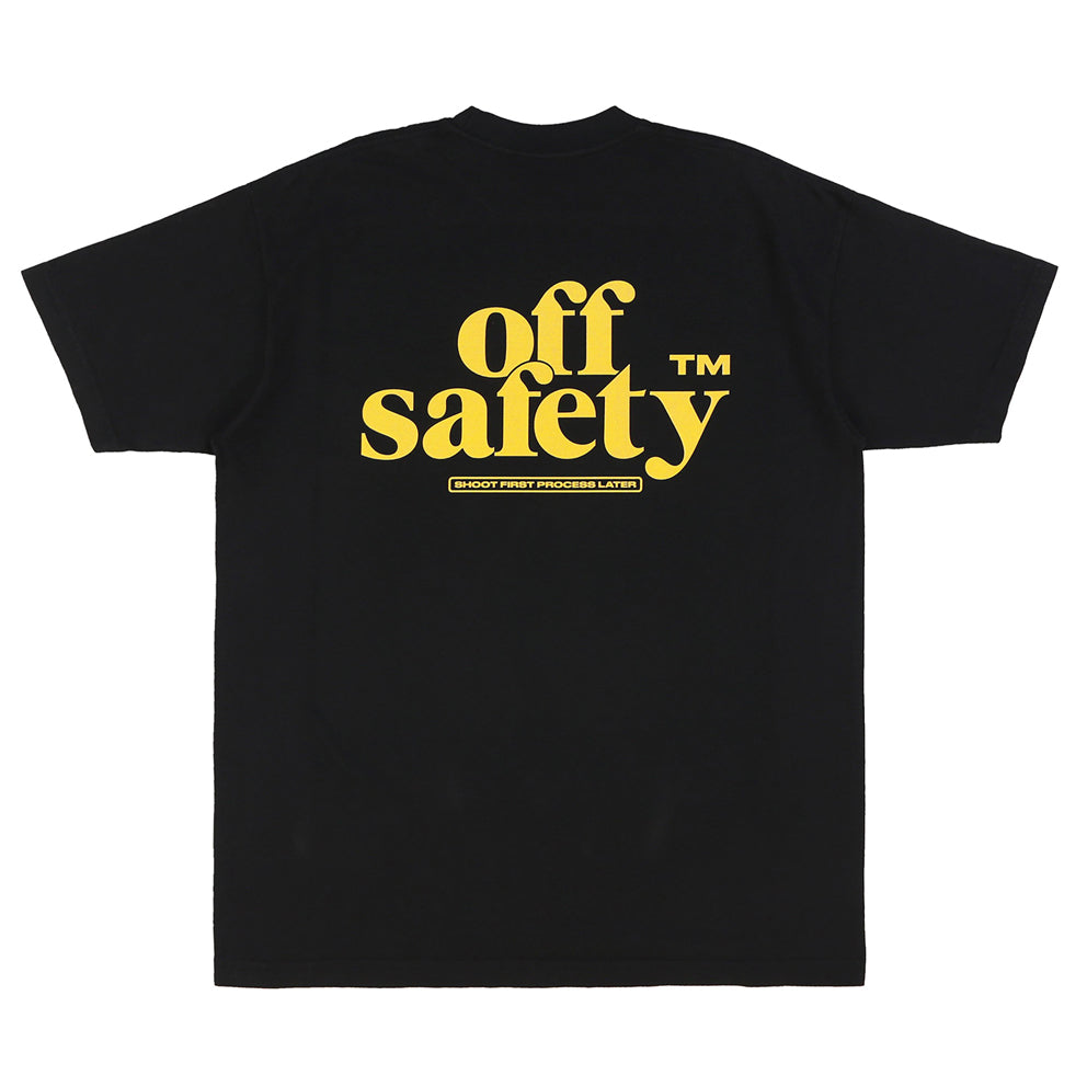 off safety shoot shoot first tee black