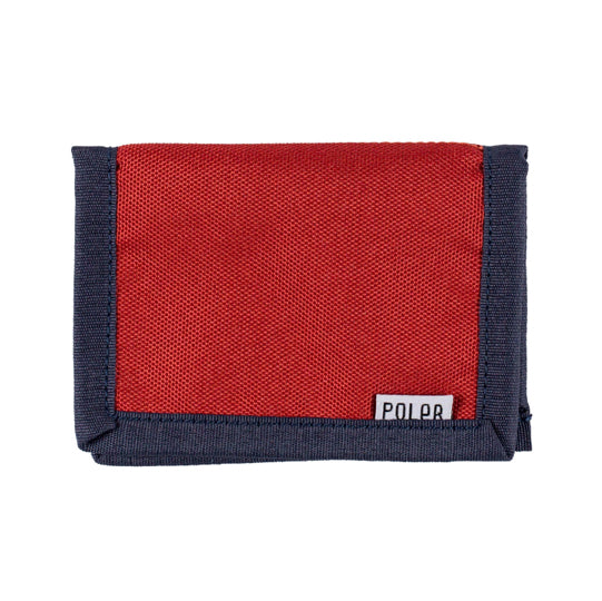 poler 712070 bi fold card holder mud red