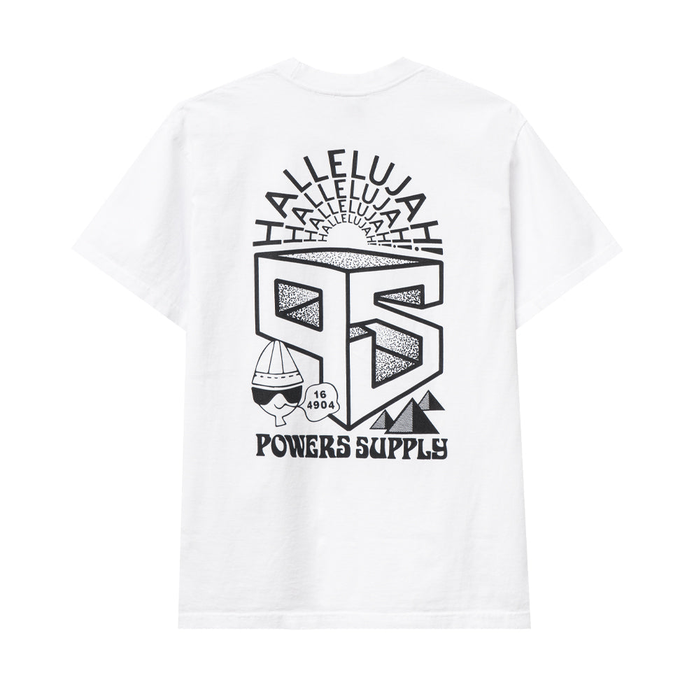 POWERS SUPPLY POWERS SUPPLY PS COLLAGE SS TEE // WHITE