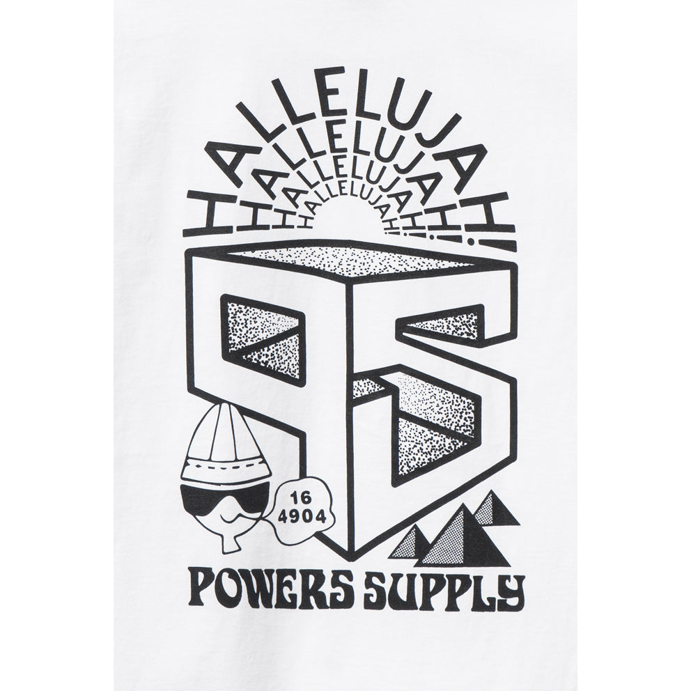 POWERS SUPPLY POWERS SUPPLY PS COLLAGE SS TEE // WHITE